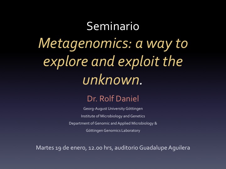Seminario: Metagenomics: a way to explore and exploit the unknown