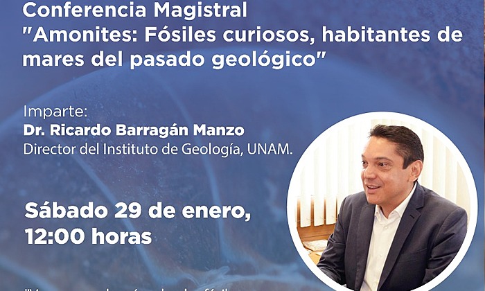 Conferencia Magistral "Amonites: Fósiles curiosos, habitantes de mares del pasado geológico"
