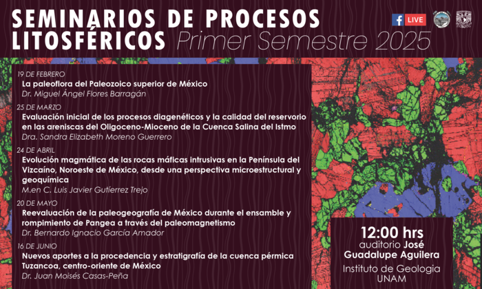 Seminarios de Procesos Litosféricos del Instituto de Geología, segundo semestre 2025