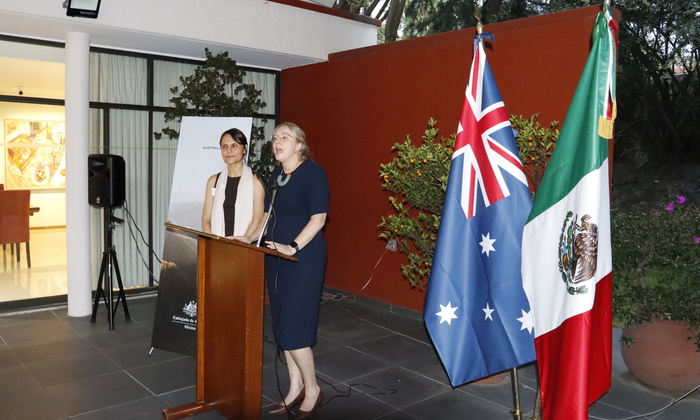 Investigadora del Instituto de Geología de la UNAM recibe el Alumni Change Agent Award 2025 en evento en la Residencia Oficial de Australia