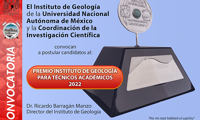  Premio Instituto de Geología para Técnicos Académicos 2022