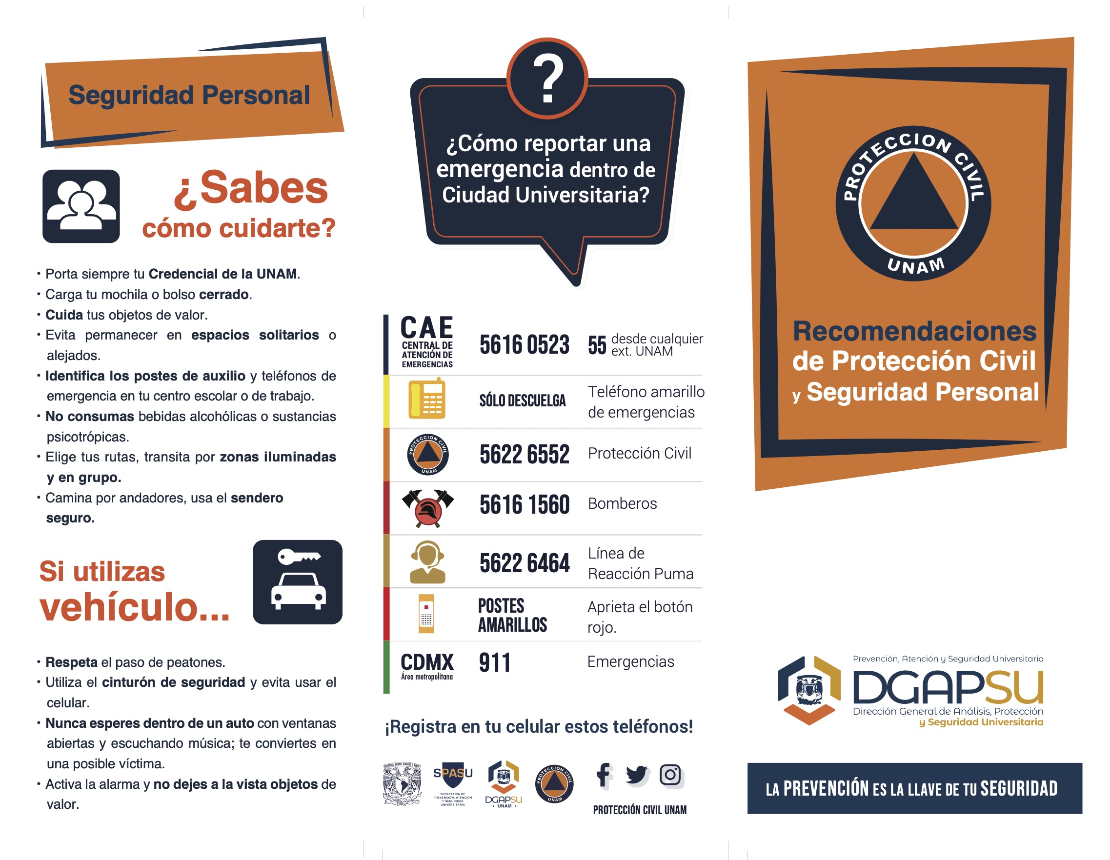 Recomendaciones de Protección Civil y Seguridad Personal